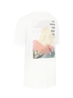 T-Shirt aus weicher Baumwolle mit Rücken-Print
