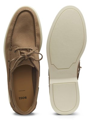 Bootsschuh Sienne aus Veloursleder mit Gummisohle