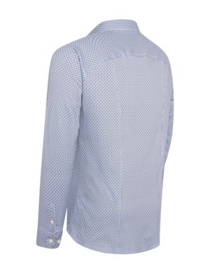 Gemustertes Jerseyhemd mit Kentkragen, Slim