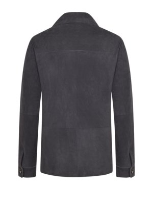 Weiche Velourslederjacke in Overshirt-Optik