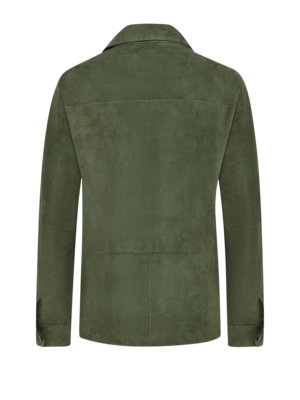 Weiche Velourslederjacke in Overshirt-Optik