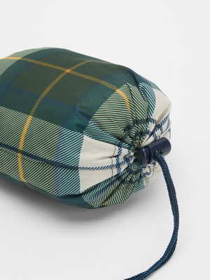 Regenfester Poncho mit Tartan-Muster