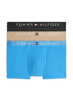 3er-Pack Boxer-Trunks mit Label-Bund und Stretch