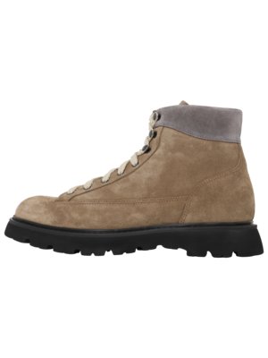 Derby Ankle Boots Stiefel aus weichem Wildleder