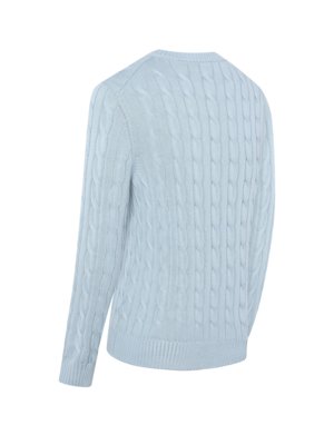Softer Pullover aus ägyptischer Baumwolle mit Zopfmuster