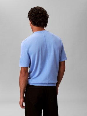 T-Shirt aus einem Baumwollstrick mit Label-Stickerei