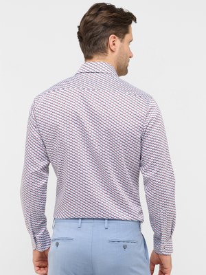Bügelfreies Baumwollhemd mit Print, Modern Fit