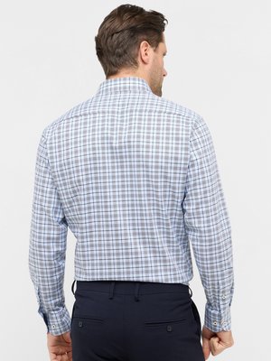 Bügelfreies Baumwollhemd mit Check-Muster, Modern Fit