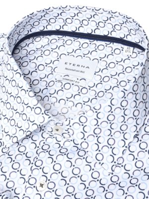 Bügelfreies Baumwollhemd mit Print, Modern Fit
