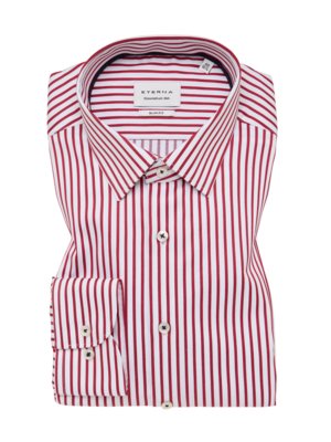 Baumwollhemd mit Streifenmuster, Slim Fit