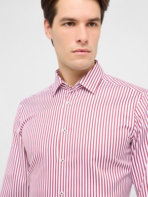 Baumwollhemd mit Streifenmuster, Slim Fit