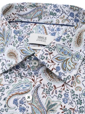 Vollzwirn-Baumwollhemd mit Paisley-Print, Modern Fit