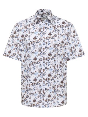 Bügelfreies Kurzarmhemd mit floralem Print, Comfort Fit