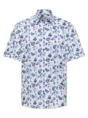 Bügelfreies Kurzarmhemd mit floralem Print, Comfort Fit