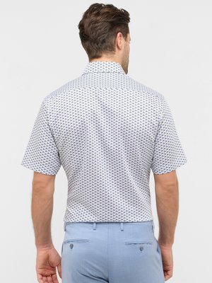 Bügelfreies Kurzarmhemd aus Baumwolle mit Print, Modern Fit