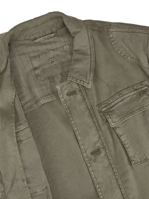Leichtes Fieldjacket aus einem Leinen-Mix mit Stretch, Garment Dyed