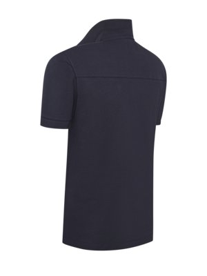 Unifarbenes Piqué-Poloshirt mit gesticktem Logo auf der Brust