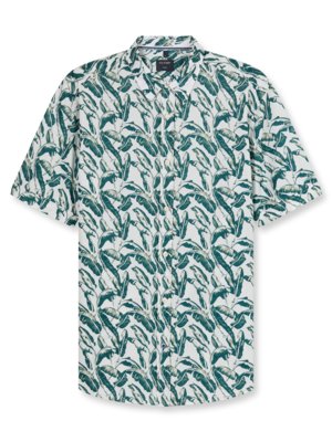 Casual, Regular Fit, Kurzarmhemd aus Baumwolle mit Print