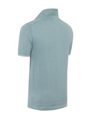 Softes Poloshirt aus edler Giza-Baumwolle mit Variokragen