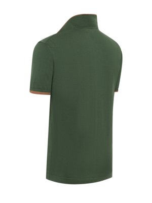 Softes Poloshirt aus edler Giza-Baumwolle mit Variokragen