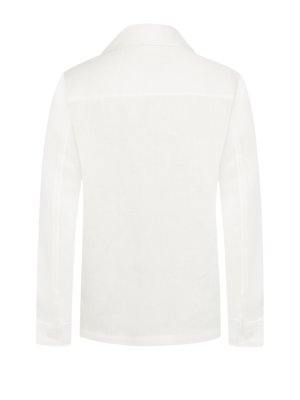 Leichtes Leinen-Overshirt mit aufgesetzten Taschen