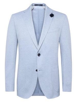 Teilgefüttertes Jersey-Sakko mit Karo-Muster und Stretch, Slim Fit