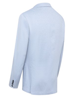 Teilgefüttertes Jersey-Sakko mit Karo-Muster und Stretch, Slim Fit