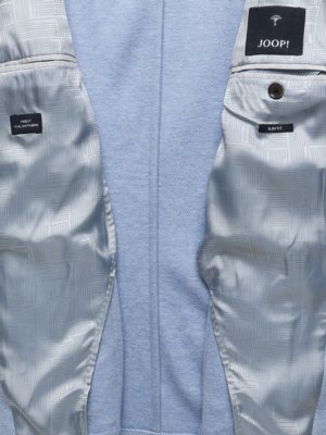 Teilgefüttertes Jersey-Sakko mit Karo-Muster und Stretch, Slim Fit