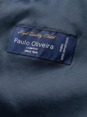 Zweireihiger Blazer mit Fischgrätmuster und Spitzfasson, Slim Fit