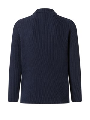Strick-Blazer aus Baumwolle mit Metallknöpfen