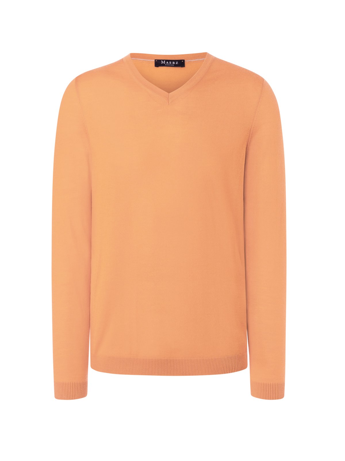 Maerz Leichter Pullover aus Merinowolle mit V-Ausschnitt in 54