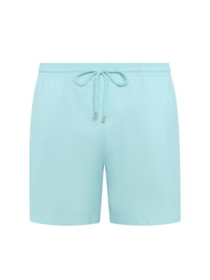 Unifarbene Badeshorts mit Kordelzug