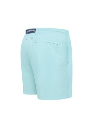 Unifarbene Badeshorts mit Kordelzug