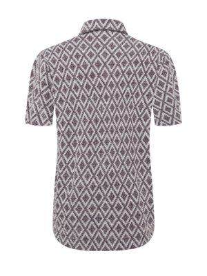 Strick-Kurzarmhemd mit Ornament-Print