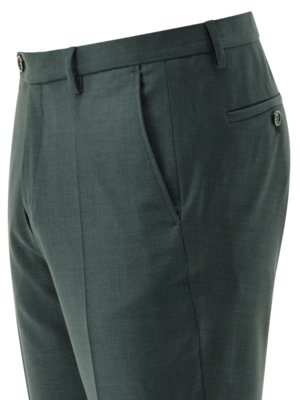 Anzughose aus Schurwolle mit feiner Struktur, Slim Fit
