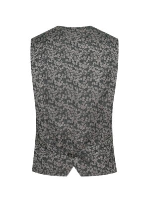 Festliche Anzugweste mit floralem Print