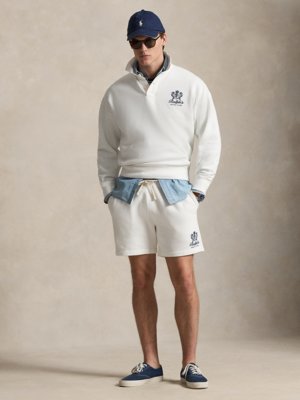 Sweatshirt mit Polokragen und Label-Stickerei, Relaxed Fit