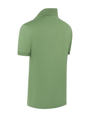Glattes Jersey-Poloshirt mit Krokodil-Aufnäher, Regular Fit