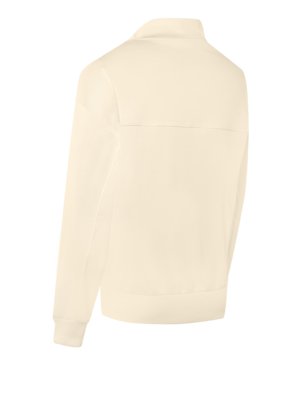 Sweatjacke mit Zip kleinem Krokodil-Aufnäher