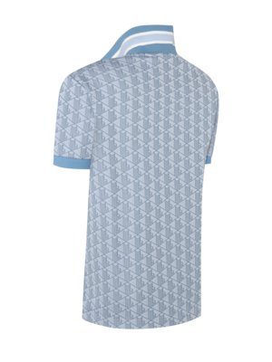 Poloshirt in Jacquard-Strick und Monogramm-Print, Classic Fit 
