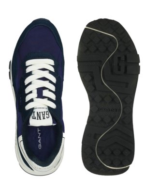 Sportlicher Sneaker aus Veloursleder und Mesh im Runner-Look