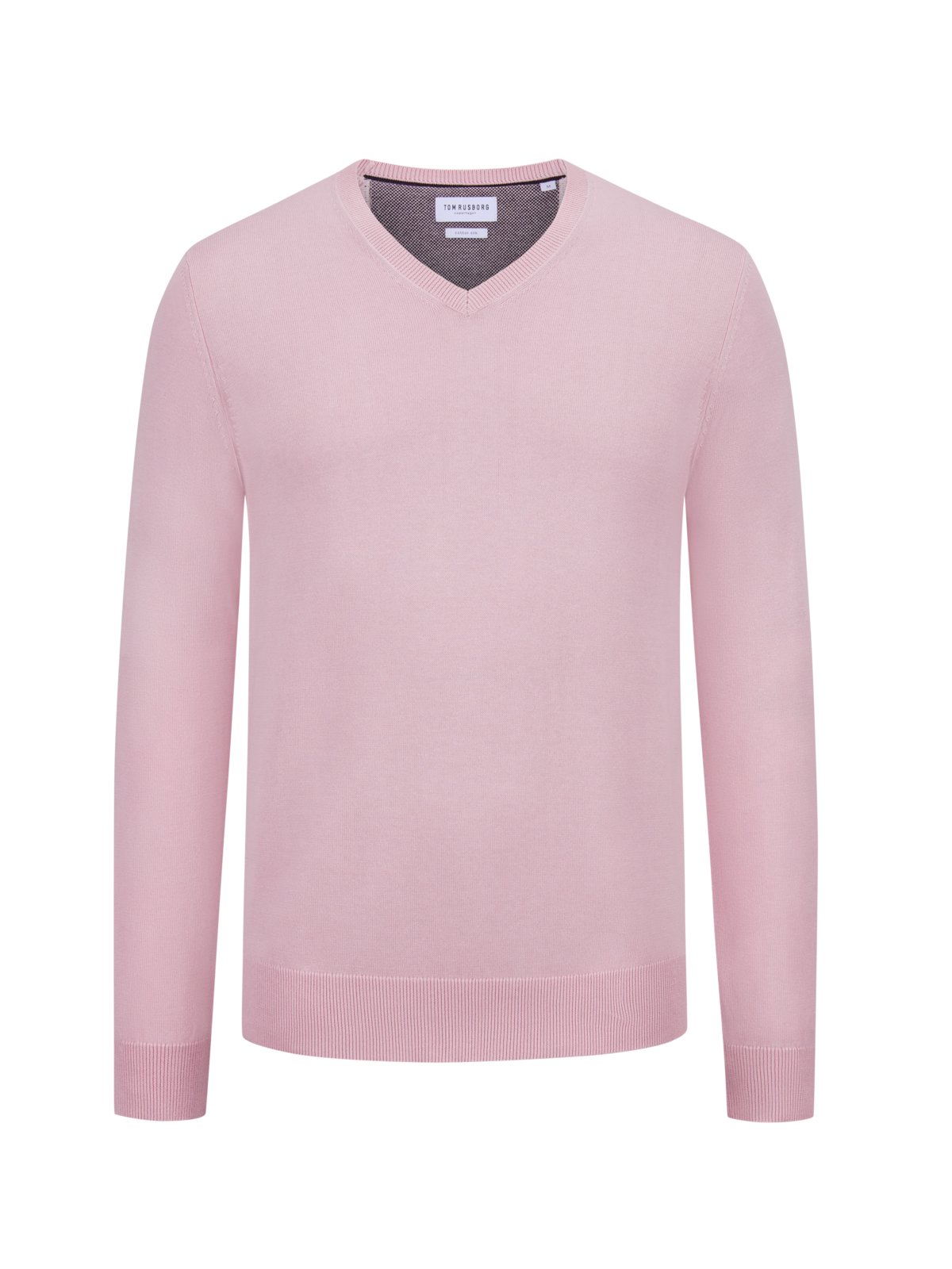 Tom Rusborg Pullover mit V-Ausschnitt aus einem Baumwolle-Seide-Mix in L