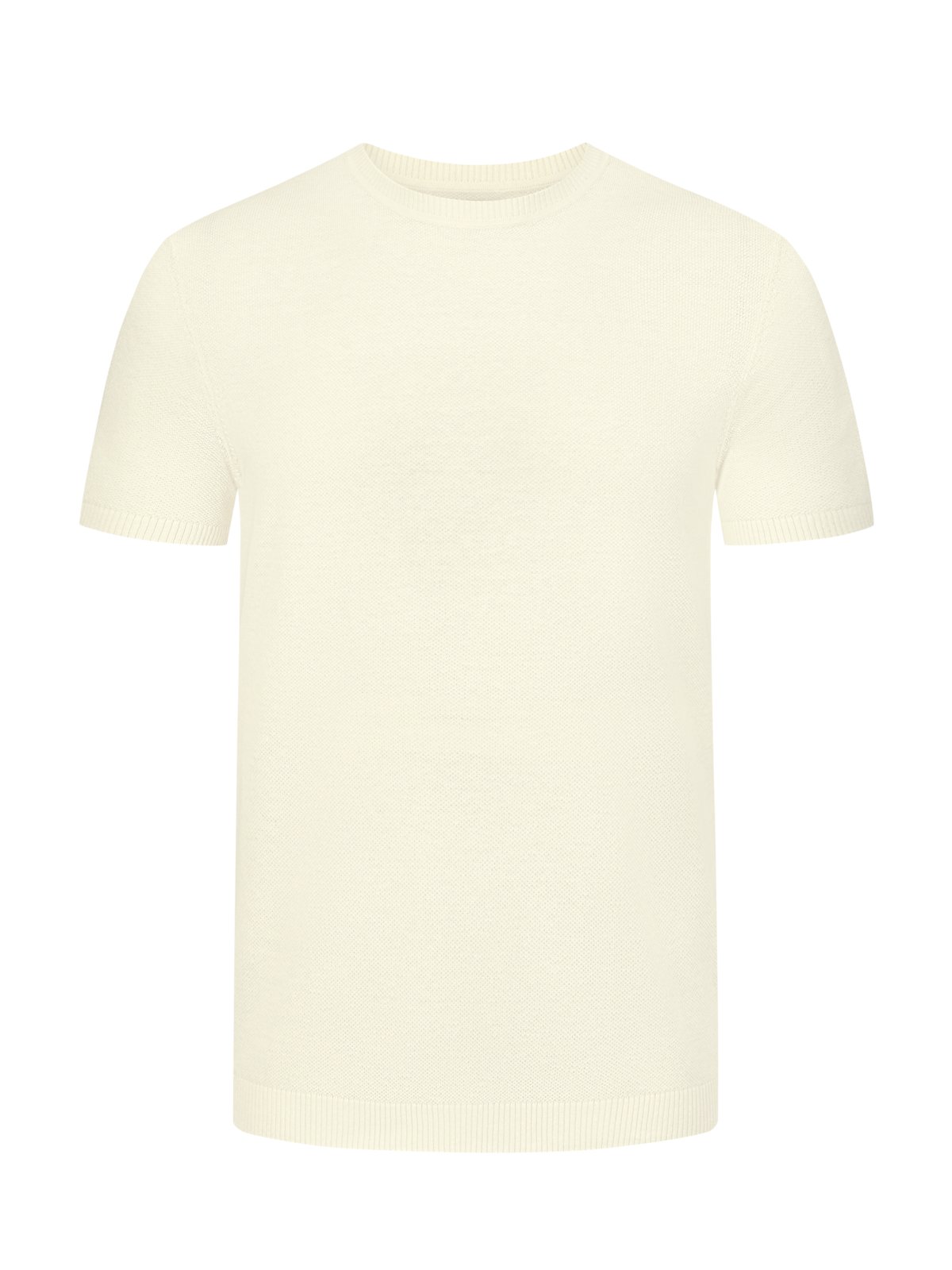 Tom Rusborg Leichtes Strick-T-Shirt mit frontseitiger Reiskornstruktur in L
