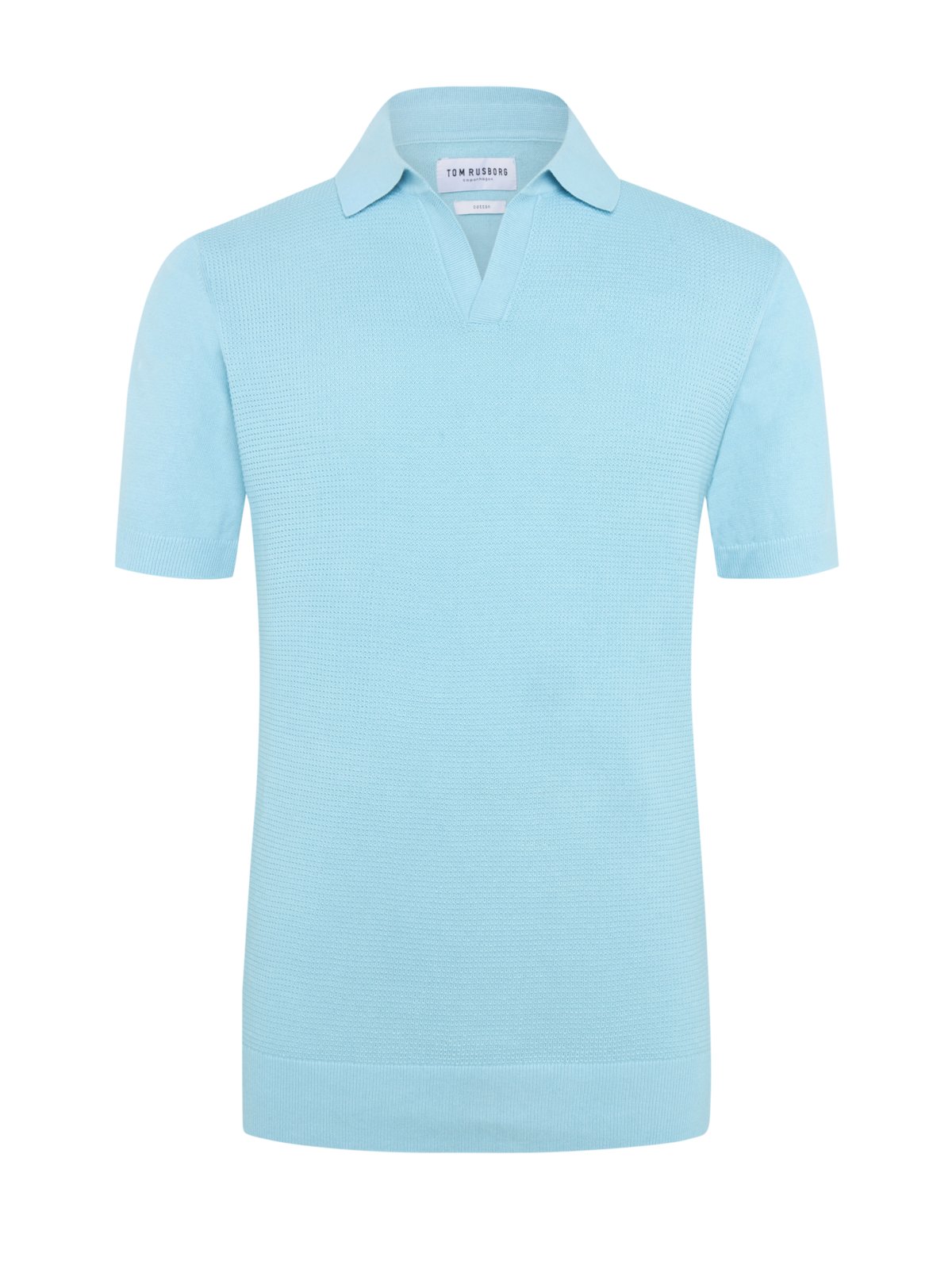 Tom Rusborg Leichtes Poloshirt aus Baumwolle mit Variokragen in S