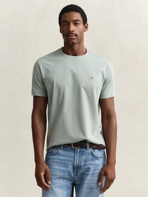 Leichtes T-Shirt mit Logo-Stickerei, Regular Fit
