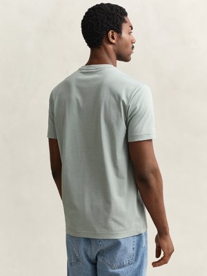 Leichtes T-Shirt mit Logo-Stickerei, Regular Fit