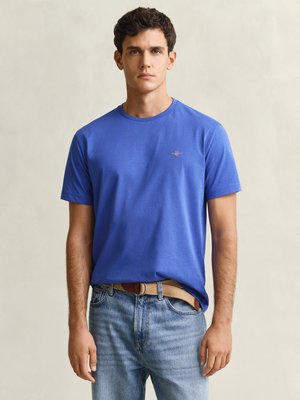 Leichtes T-Shirt mit Logo-Stickerei, Regular Fit