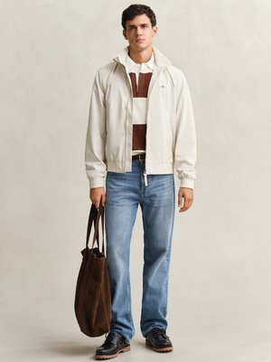 Leichter und gefütterter Blouson mit kleiner Flag-Stickerei