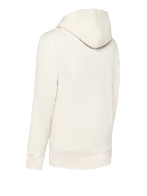 Casual Hoodie aus einem Baumwollmix mit runder Label-Stickerei