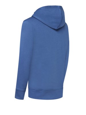 Casual Hoodie aus einem Baumwollmix mit runder Label-Stickerei